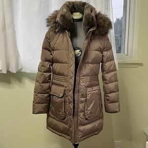 Michael Kors Beige/Brown Puffer Jacket
